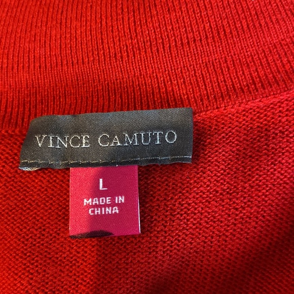 Vince Camuto Mock/ turtleneck key hole open cut scoop neckline pullover Sweater - Picture 8 of 9